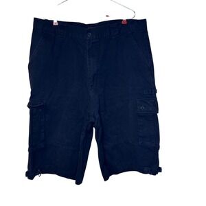 Godbody Men's Shorts Vintage 90's Cargo Y2K Streetwear Cotton Navy Blue Size 36